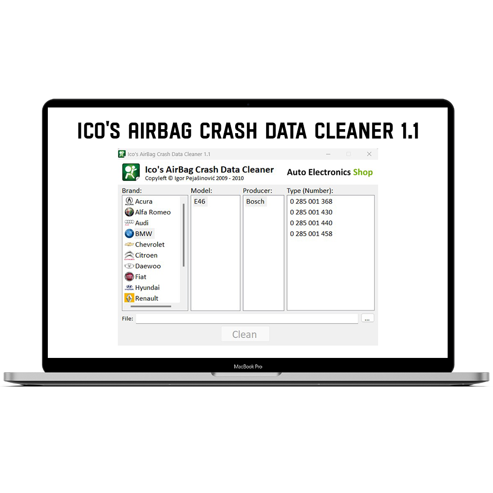 Download Ico's AirBag Crash Data Cleaner 1.1 | AUTODIAG-France
