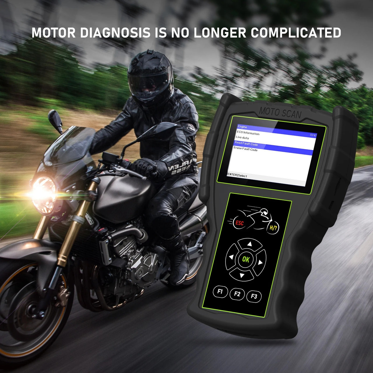 Scanner universel de diagnostic de moto JDiag M100 Pro