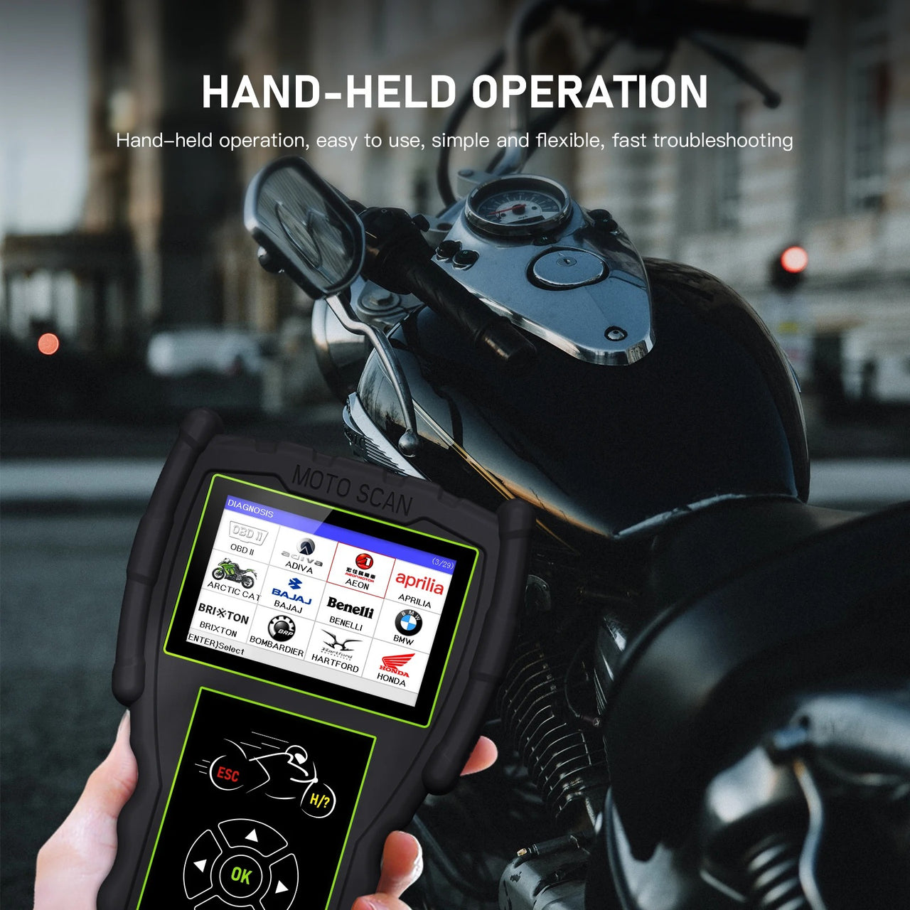 Scanner universel de diagnostic de moto JDiag M100 Pro