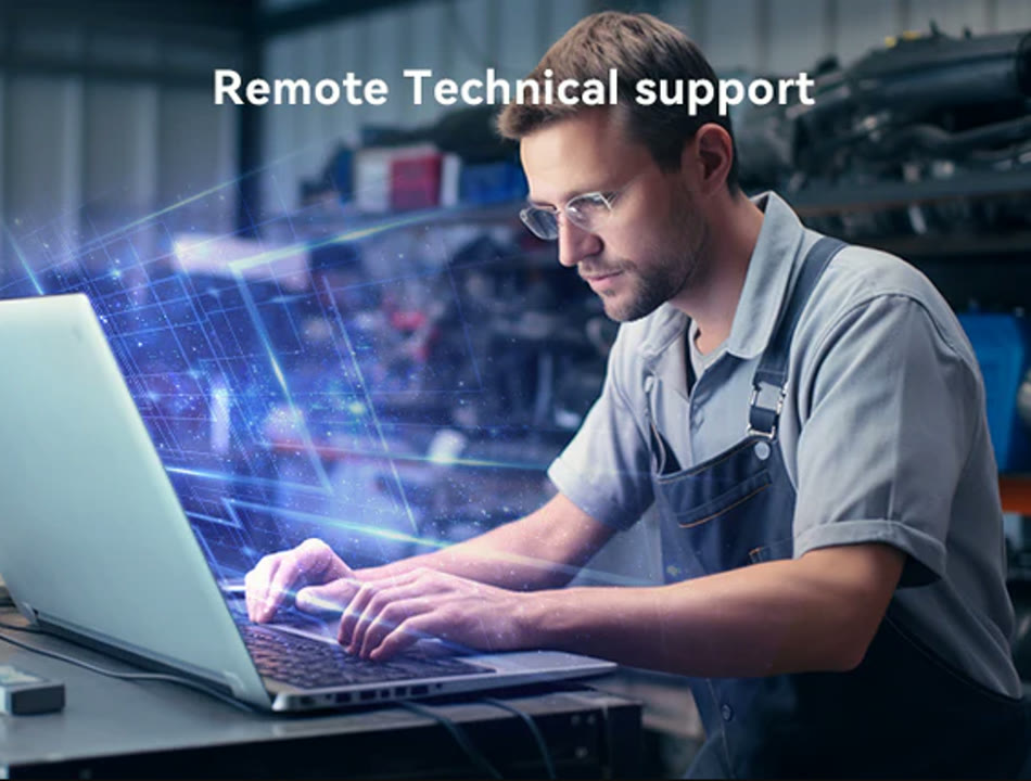 MUCAR VO8 diagnostic tool for use in an automotive workshop