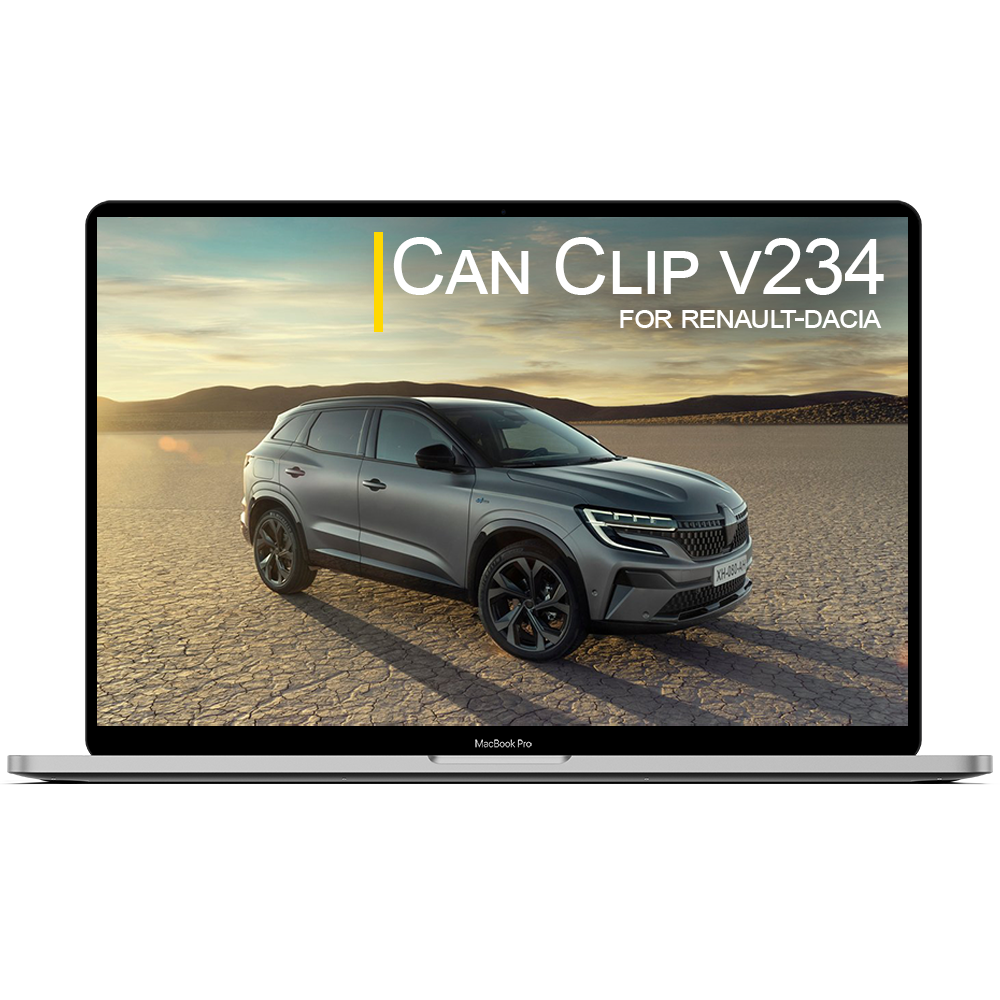 Logiciel CAN Clip V234 pour Renault - Dacia set full chip version haut de gamme complet