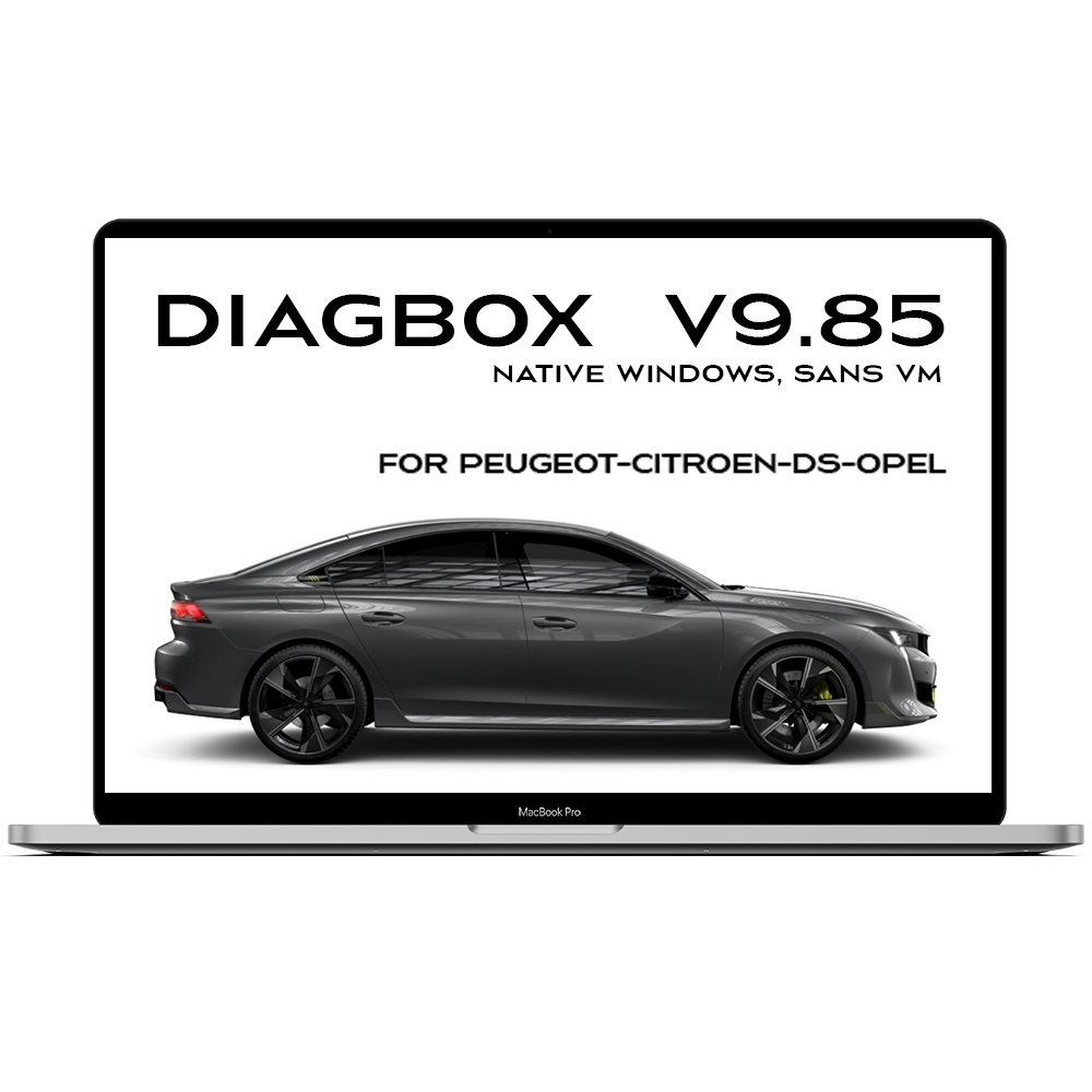 Logiciel DIAGBOX v9.85 pour Peugeot - Citroën - DS - Opel