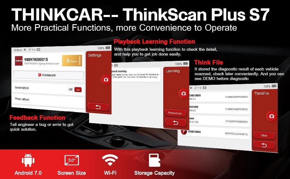 THINKCAR Thinkscan Plus S4/S6/S7 - Scanner OBD