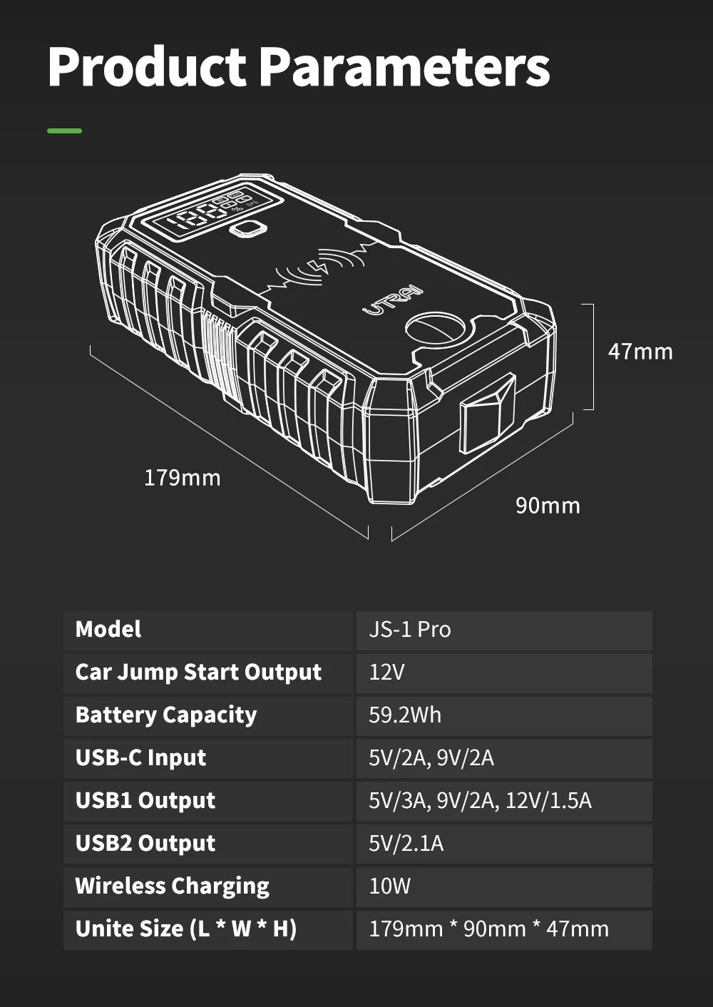 UTRAI 2500A - Booster de démarrage