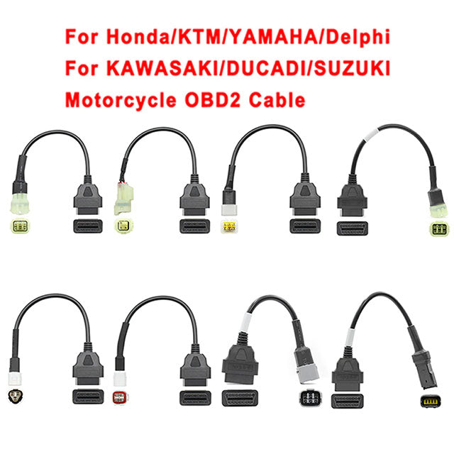 3, 4 , 6 Pin Motorcycle OBD2 Diagnostics Connector Cable For