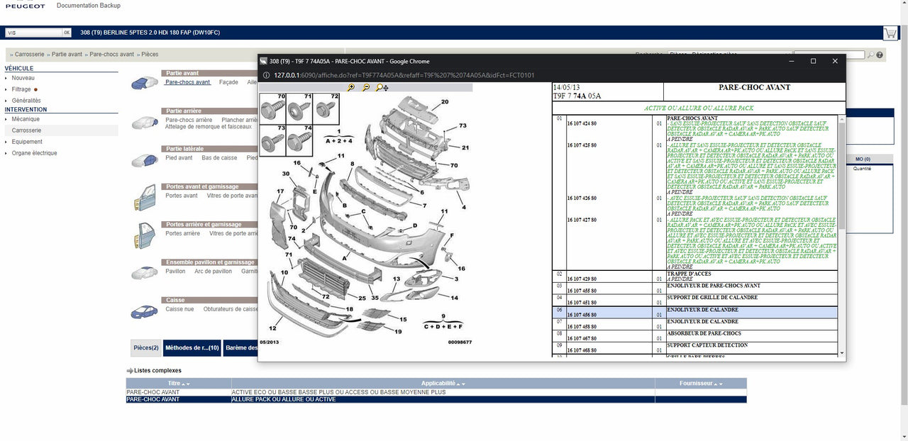 Peugeot Service Box software – Late 2013 – Electronic After-Sales Catalog - Documentation Backup + Sedre